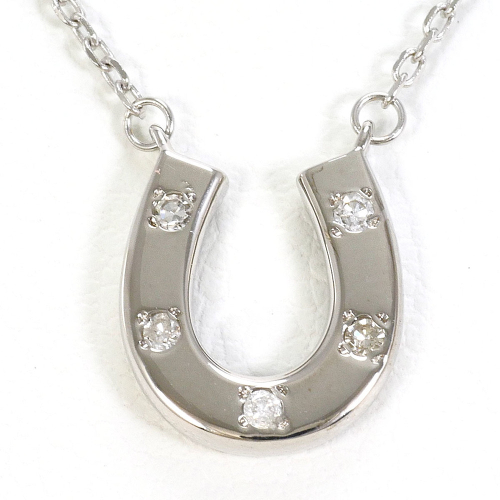 VINTAGE 14k Silver Diamond Necklace